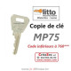 copie d'une clé Litto MP75