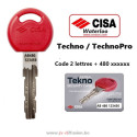 Clé Cisa TeknoPro code xx480xxxxx